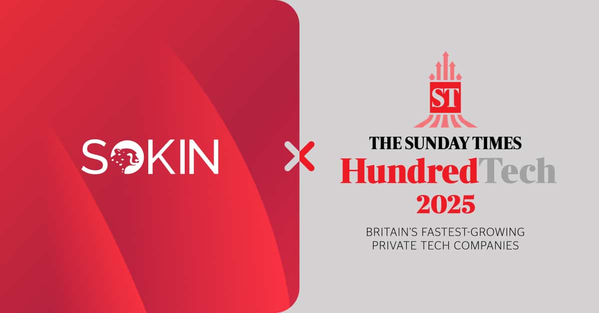 Sokin ranked Britain’s 9th fastest-growing private tech company in The Sunday Times